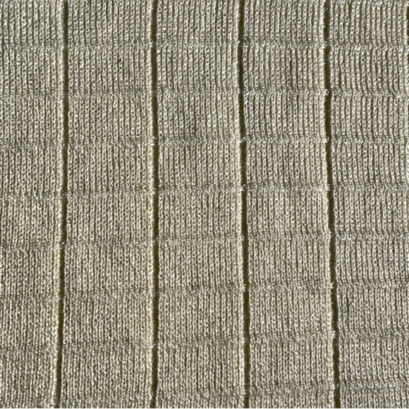 Vintage Mita Pastel Yellow Top Short Sleeve Windowpane Sweater Women’s Size XL - Picture 4 of 11